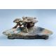Chinese Soapstone Brushwasher with flowering lotus, early C20th - Image 1 of 10