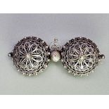 Silver filigree brooch, Marius Hammer, c1910