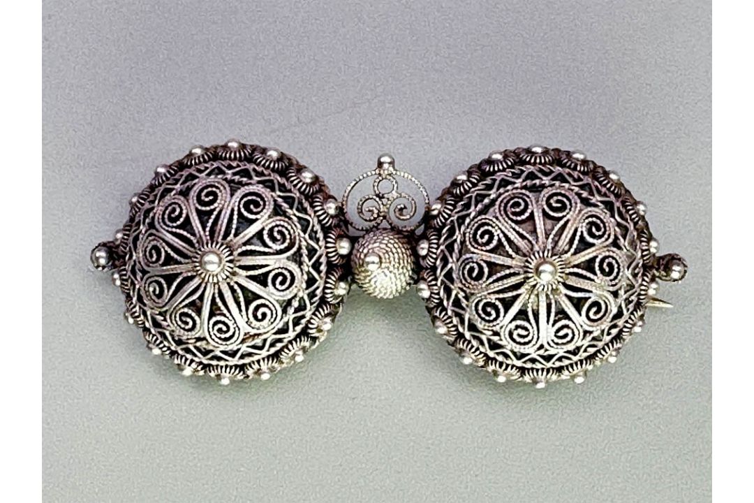 Silver filigree brooch, Marius Hammer, c1910 - Image 1 of 6