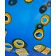Hula Pattern glass Vase by Bob Crooks, signed by the artist, modern - Image 5 of 7