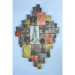 Wall plaque by Giovanni Schoeman depicting classical style figures, signed, 1970s