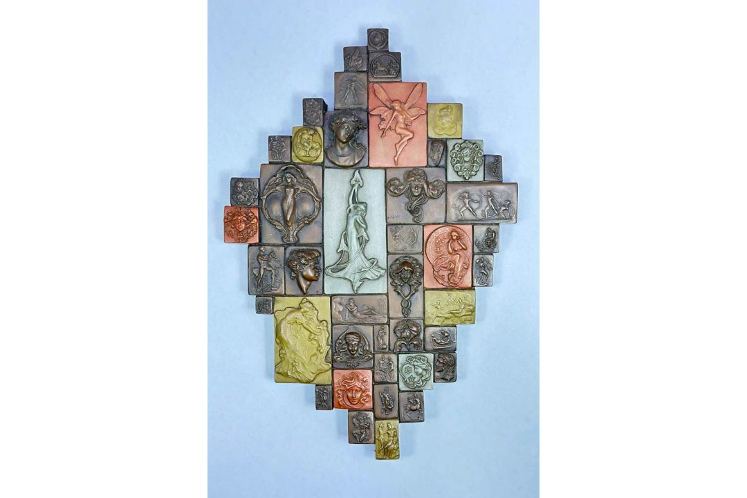 Wall plaque by Giovanni Schoeman depicting classical style figures, signed, 1970s - Image 1 of 7