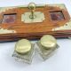 Victorian ships inkwell with original fitted ink pots c1900 - Image 3 of 7