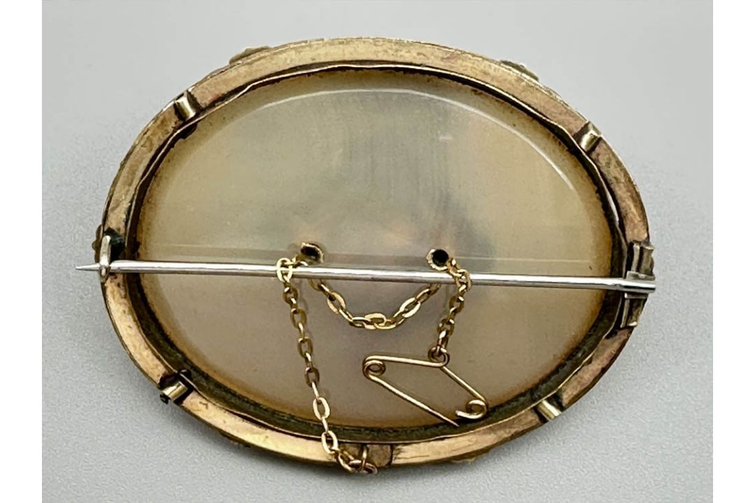 Georgian agate brooch with cameo mount, c1820 - Image 6 of 6