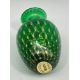 Murano green bullicante glass Perfume Bottle and Stopper with label, second half C20th - Image 6 of 7