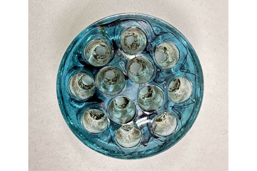 Davidson Glass Topaz Briar Table Centrepiece, 1930s - Image 7 of 11