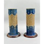 Pair of Royal Doulton Spill Vases with gilt decoration, model number 8409, 1920s