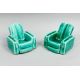 Pair of Vintage Art Deco style armchair Pipe Rests, English c1930 - Image 1 of 6