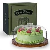 RRP £36.72 ANBOXIT Cake Stand with Dome Lid