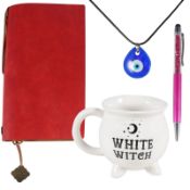 RRP £8.78 Leather Journal Vintage Diary Notebook+Creative Coffee