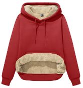 RRP £55.10 MAGCOMSEN Fleece Pullover Sweatshirt for Women Long
