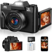 RRP £93.08 4K 75MP Digital Camera with WiFi