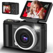 RRP £53.52 4K 64MP Digital Camera with 32GB TF Card