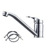 RRP £24.49 Classic Kitchen Sink Mixer Tap One-Handle Low Arc Kitchen