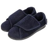 RRP £28.11 HomeTop Men's Corduroy Slippers Comfy Adjustable Hook