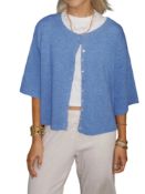 RRP £22.05 SANSIWU Women's Lightweight Knit Button Up Cardigan