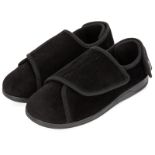RRP £26.02 HomeTop Men's Corduroy Slippers Comfy Adjustable Hook