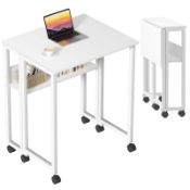 RRP £73.99 GreenForest Small Folding Desk with Storage Shelf
