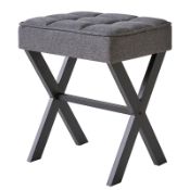 RRP £36.43 IBUYKE Square Makeup Stool with X-Leg Foot Rest