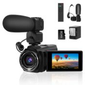 RRP £121.26 SOPPY 8K Digital Camcorder 48MP 60FPS WiFi IR Night Vision 18X Zoom