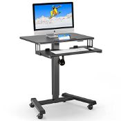 RRP £102.40 BONTEC 65 45cm Two-Tier Mobile Computer Workstation