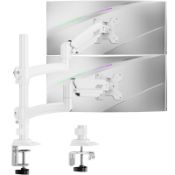 RRP £47.70 ELIVED Taller Dual Monitor Stand Long Arms for 13-32 inch Screens