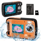 RRP £81.44 4K 48MP 17FT Waterproof Camera for Snorkeling
