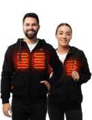 RRP £78.38 HENNCHEE Heated Hoodies for Men Women with Battery Pack