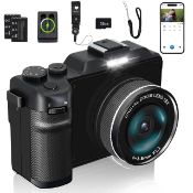 RRP £95.04 4K Digital Camera for Photography 64MP 18X Digital Zoom Auto Focus Macro Lens