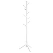 RRP £22.89 VASAGLE RCR04WT Wooden Coat Rack with 8 Hooks