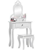 RRP £110.24 Runesol Girls Dressing Table (Age 3-7yrs) With Mirror and Stool