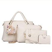 RRP £22.64 Sipobuy Women 4Pcs Top Handle Satchel Hobo PU Leather