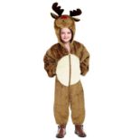 RRP £14.69 Forever Young Kids Reindeer Costume Christmas Nativity Fancy Dress (8-10 Years)