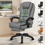 RRP £171.20 ELFORDSON Executive Office Chair with 8-Point Massage & Seat Heated