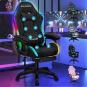 RRP £141.59 ELFORDSON 8-Point Massage Gaming Chair with RGB LED