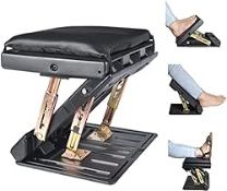 RRP £58.17 ybaymy Foot Rest Under Desk Adjustable 4 Height Foot