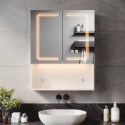 RRP £231.51 ELEGANT 600x600mm Round Illuminated LED Bathroom Mirror