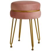 RRP £27.43 IBUYKE Modern Velvet Round Footstool