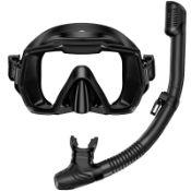 RRP £23.26 Snorkel Set Adults Snorkeling Gear Anti-Leak and Anti-Fog