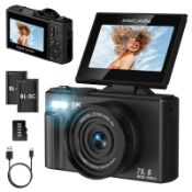 RRP £78.38 SOPPY 5K Digital Camera with WiFi Transfer