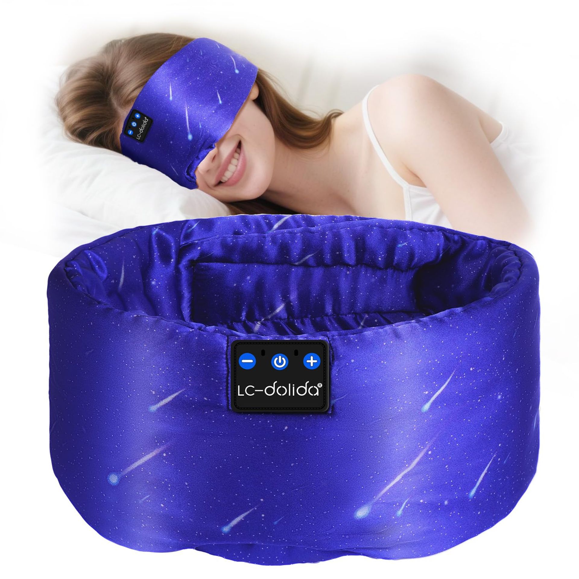 Sle Mask LC-dolida Luxurious Silk Bluetooth Sleep Mask Headphones, Eye Mask for ...