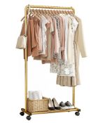 RRP £30.61 Sakugi Clothes Rail - Movable Clothes Rack with Bottom Shoes Shelf