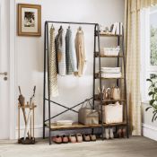 RRP £86.17 YITAHOME Coat Rack Stand with Shoe Storage