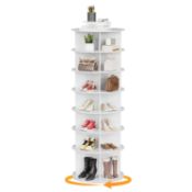 RRP £146.19 MYOYAY Rotating Shoe Rack Tower 7 Tier Spinning Shoe