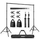 RRP £56.39 EMART Backdrop Stand 2mx3m(HxW) Photo Studio Adjustable