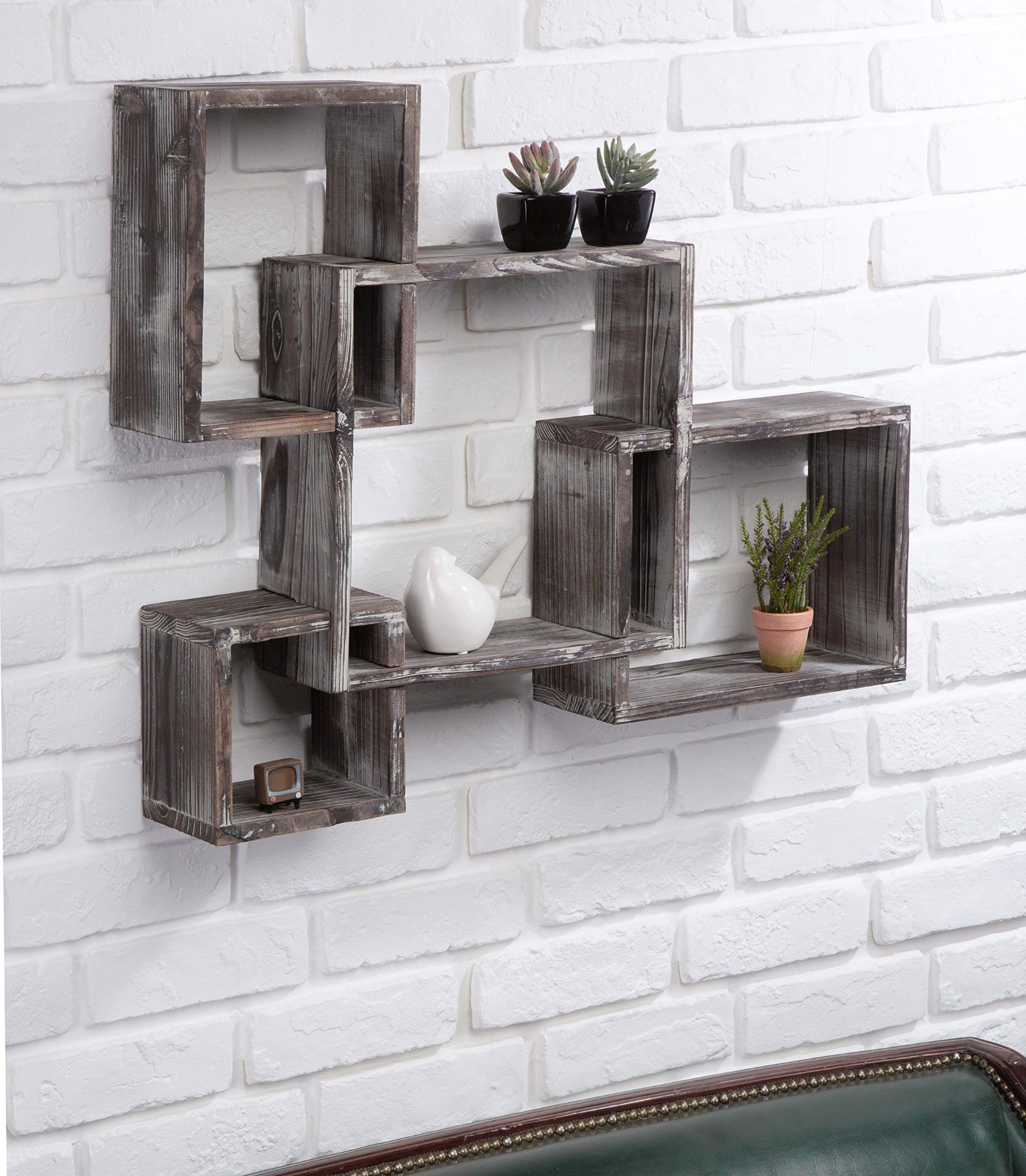 RRP £36.63 J JACKCUBE DESIGN Rustic Wood Shelves