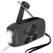 RRP £24.48 2000mAh Wind Up Solar Radio