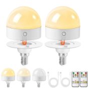 RRP £19.58 GlintBay E14 USB Rechargeable Light Bulb with Timer and Remote