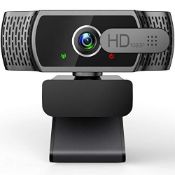 RRP £18.36 YIMONA Webcam for PC with Microphone - 1080P FHD Webcam with Privacy Cover
