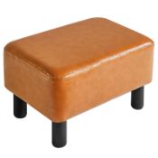 RRP £28.24 IBUYKE 16.54" Small Footstool PU Leather Ottoman Footrest